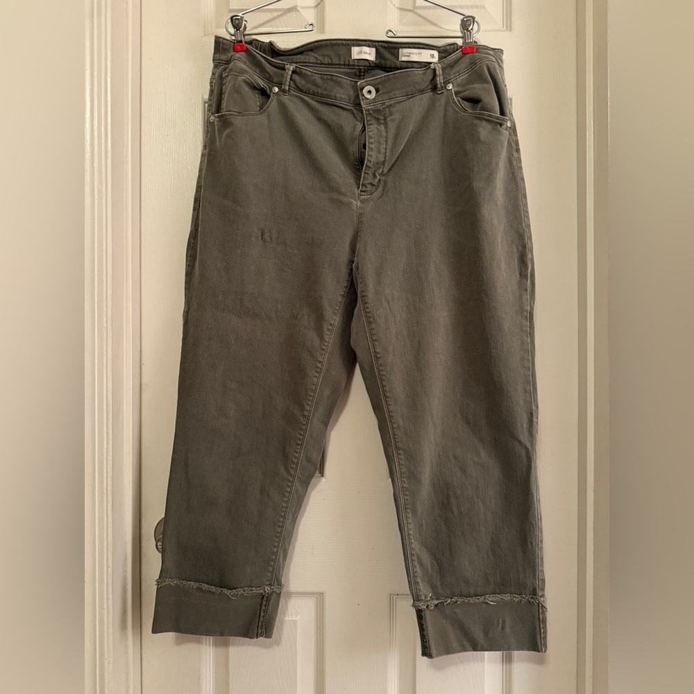 J. Jill olive Denim Cropped Pants